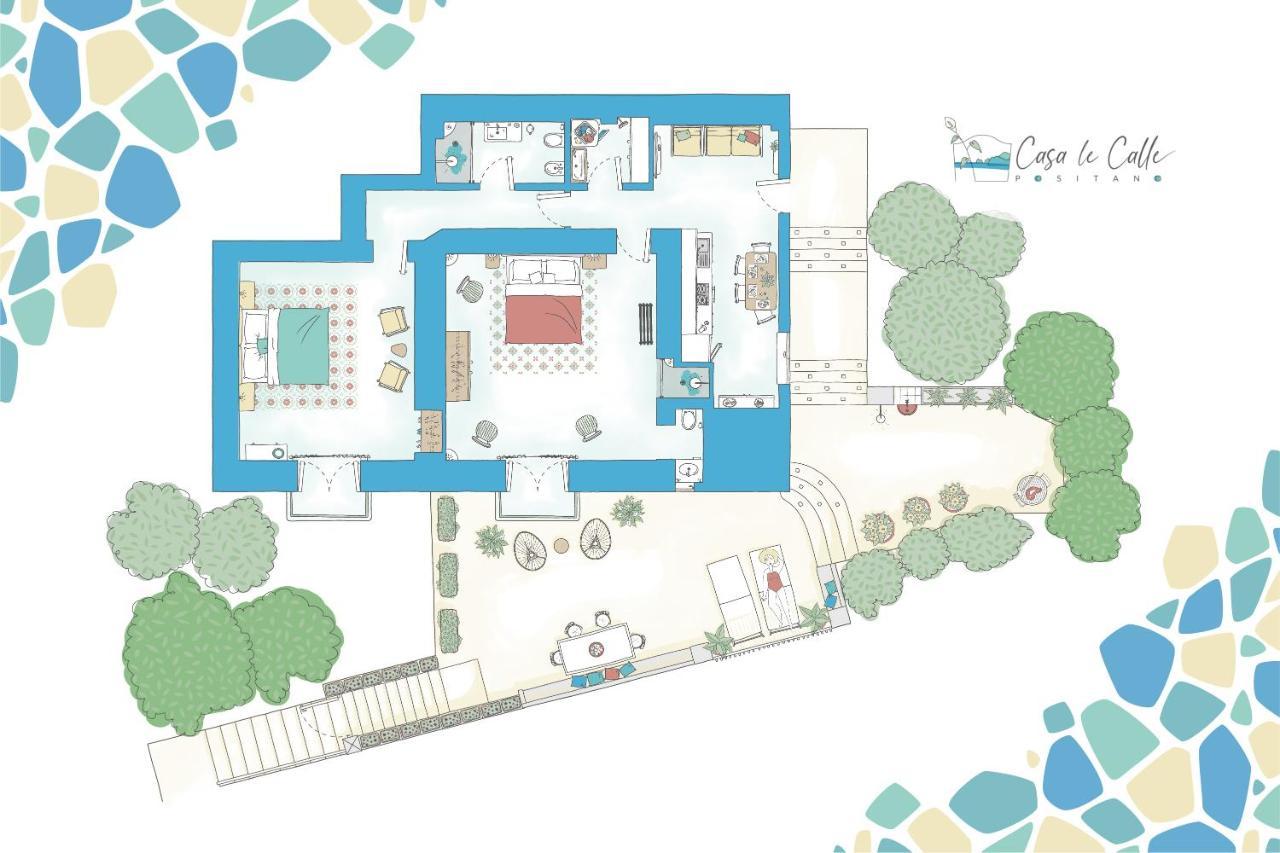 Casa Le Calle Positano Kültér fotó